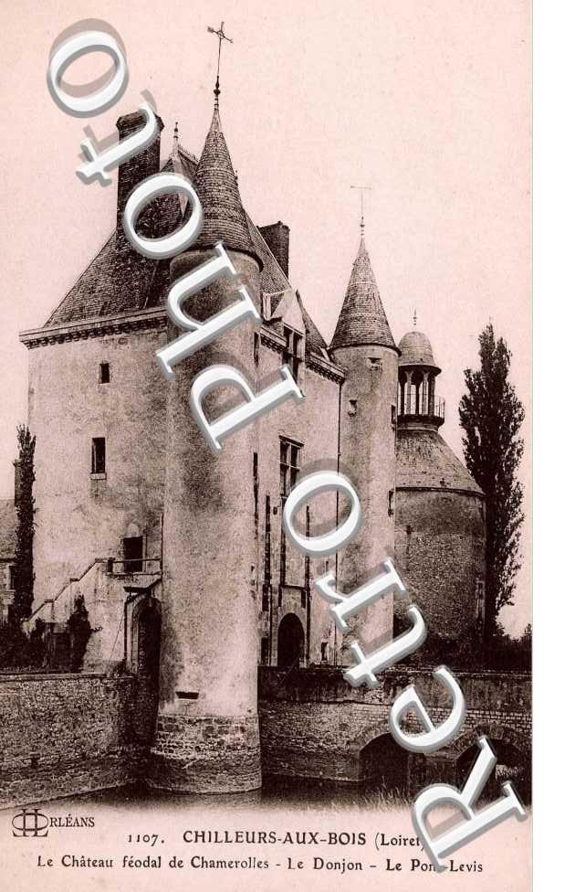 le chateau feodal de Chamerolles - le donjon - le pont levis
