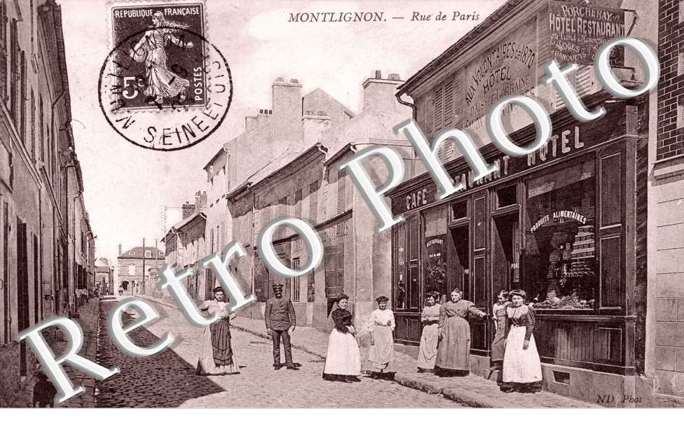 Rue de Paris - Hotel "aux volontaires de 1870" - Restaurant Porcheray