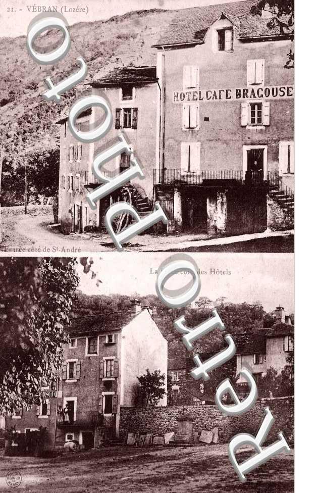 hotel-cafe Bracouse (entree cote de St Andre) et la place cote des hotels