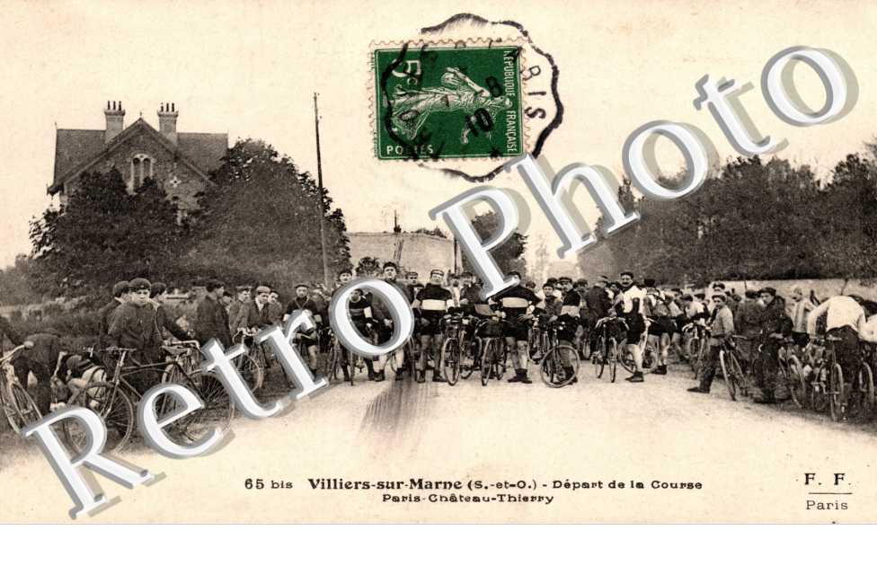 Depart de la course Paris-Chateau Thierry - Cyclisme