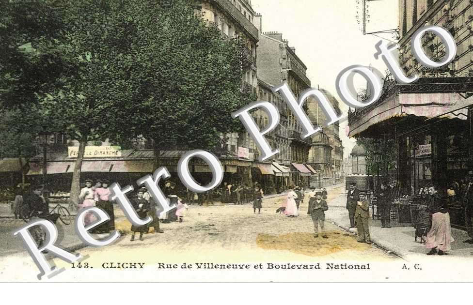 Boulevard national et rue de Villeneuve (couleur)