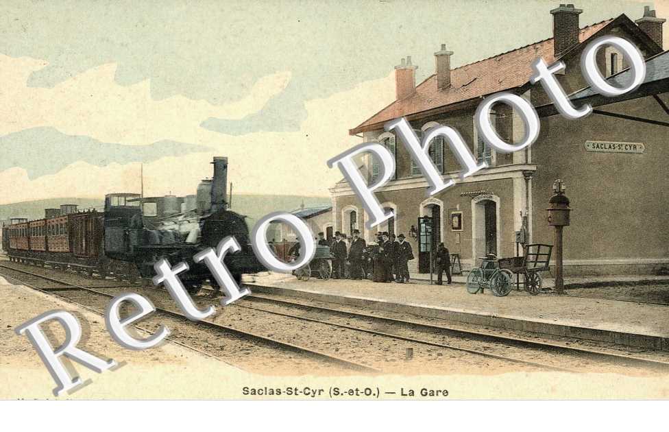 La gare - train - locomotive (couleur)