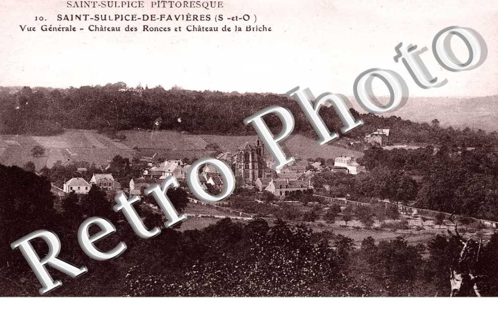 Saint-Sulpice-de-Favieres, Vue Generale, Chateau des Ronces et Chateau de la Briche