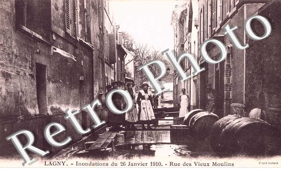 Rue des vieux moulins Inondation du 26 janvier 1910