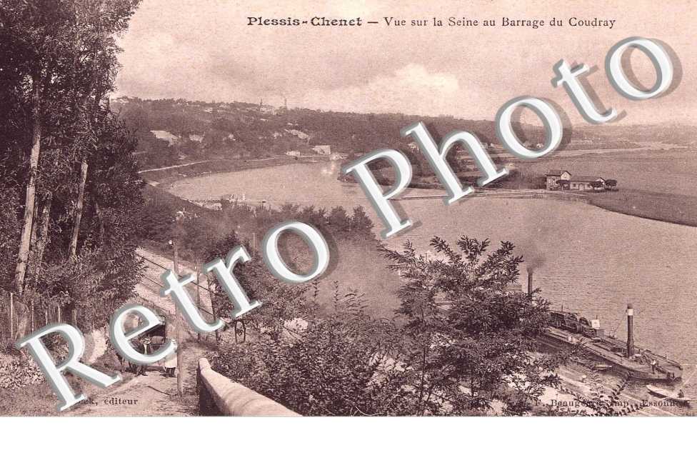 VUE SUR LA SEINE AU BARRAGE DU COUDRAY