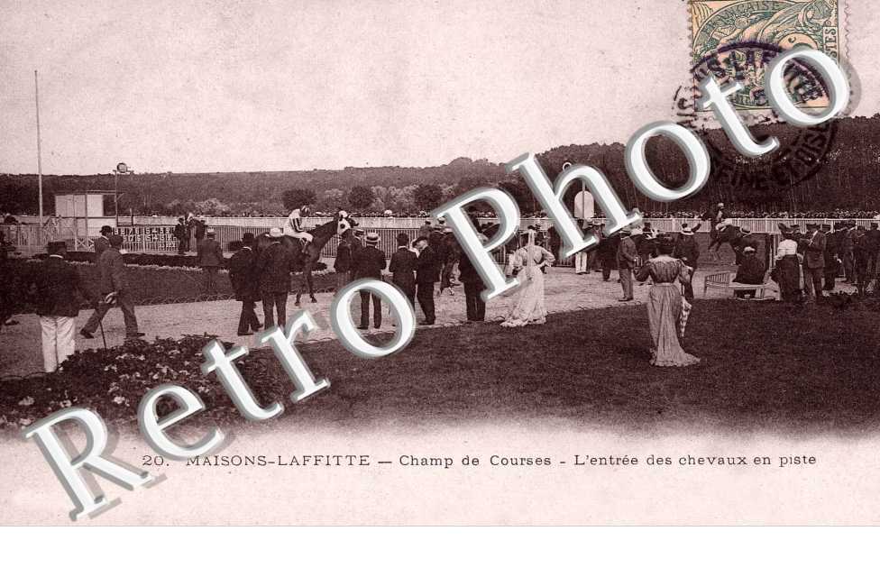 champ de courses L'entree des chevaux en piste