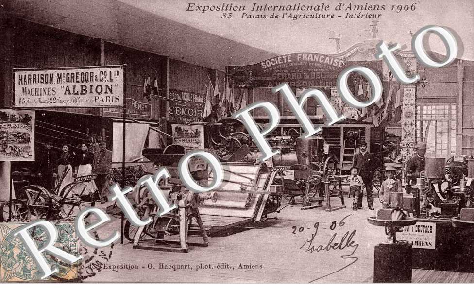 Exposition internationale d'Amiens 1906 - Palais de l'agriculture - Interieur " machine Albion "