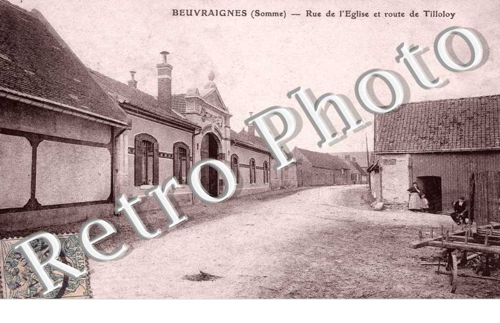 Rue de l'Eglise et Route de Tilloloy