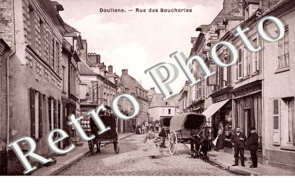 Rue des boucheries - attelages de chevaux