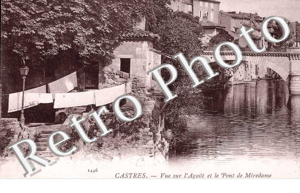 Vue sur l'Agout et le Pont Miredame