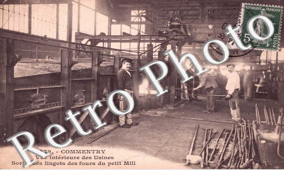 vue interieure des usines Sortie des lingots des fours du petit Mill
