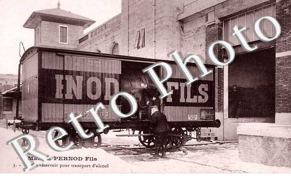 Maison Pernod Fils wagon reservoir pour transport d'aclcool