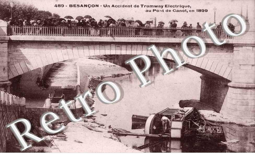 un accident de tramway electrique au pont de canot en 1899