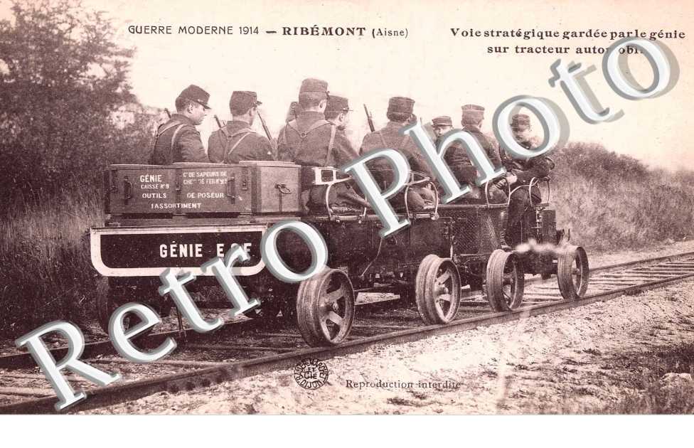 Voie strategique gardee par le Genie sur Tracteur automobile