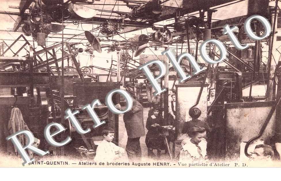 ateliers de broderies Auguste Henry  Vue partielle d'atelier