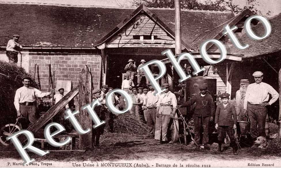 une usine  Battage de la recolte 1912