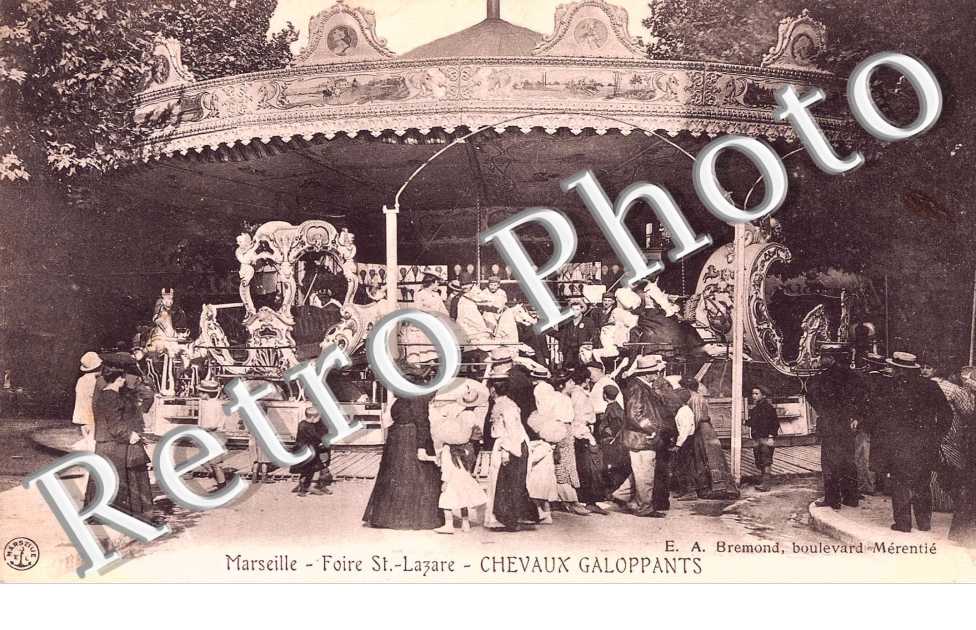 Foire saint Lazare Chevaux galopants 