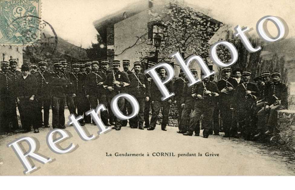 La Gendarmerie a Cornil pendant la greve