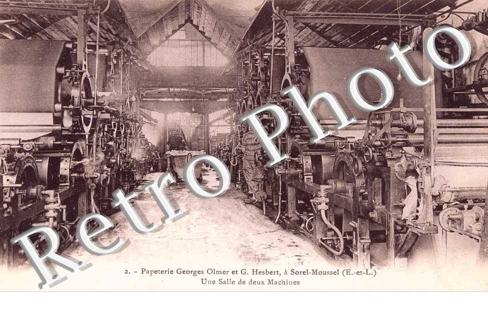 papeterie Georges Olmer et G. Hesbert, une salle de deux machines