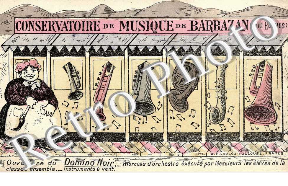 carte fantaisie couleur - Conservatoire de Musique - instruments a vent