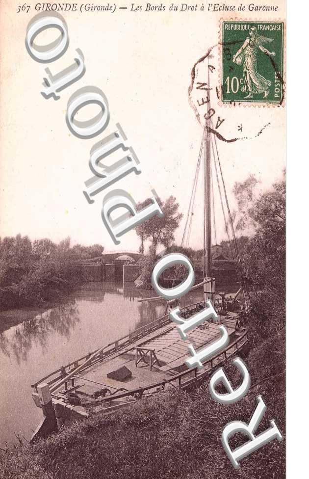 Les Bords du Drot a l'Ecluse de Garonne