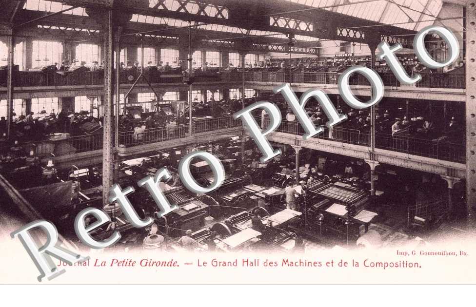 journal "la petite gironde", le grand hall des machines et de la composition