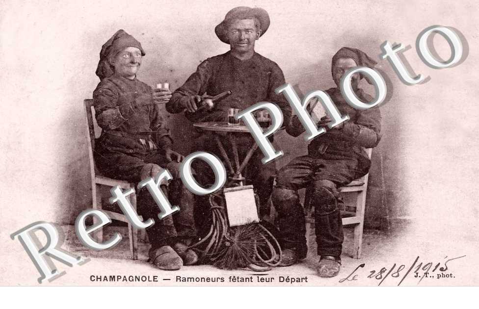 ramoneur fetant leur depart