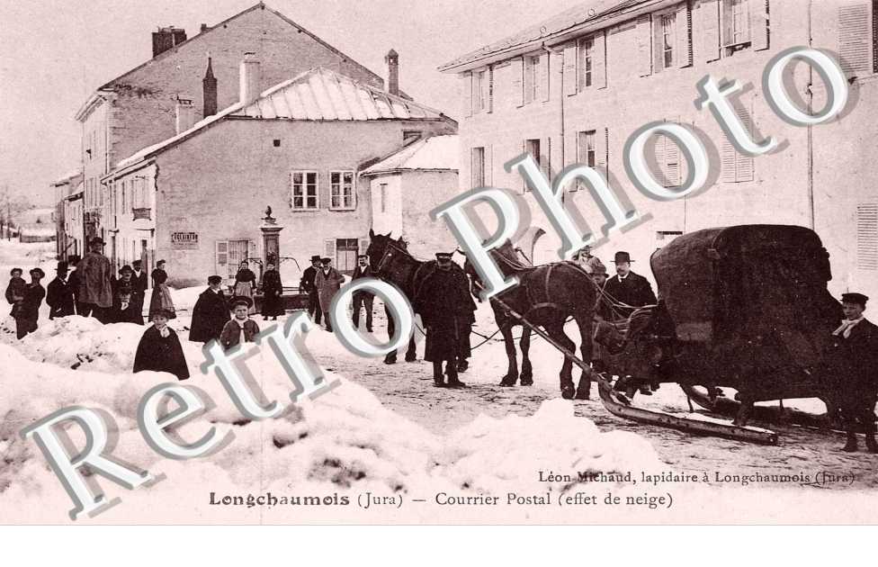 Courrier postal (effet de neige) - attelage