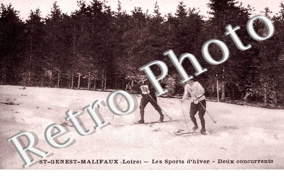 sports d'hiver - deux concurrents