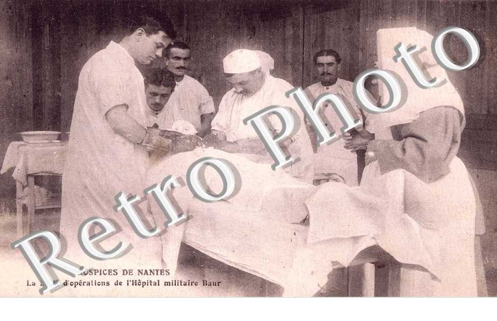 hospice de nantes, la salle d'operations de l'hopital militaire baur