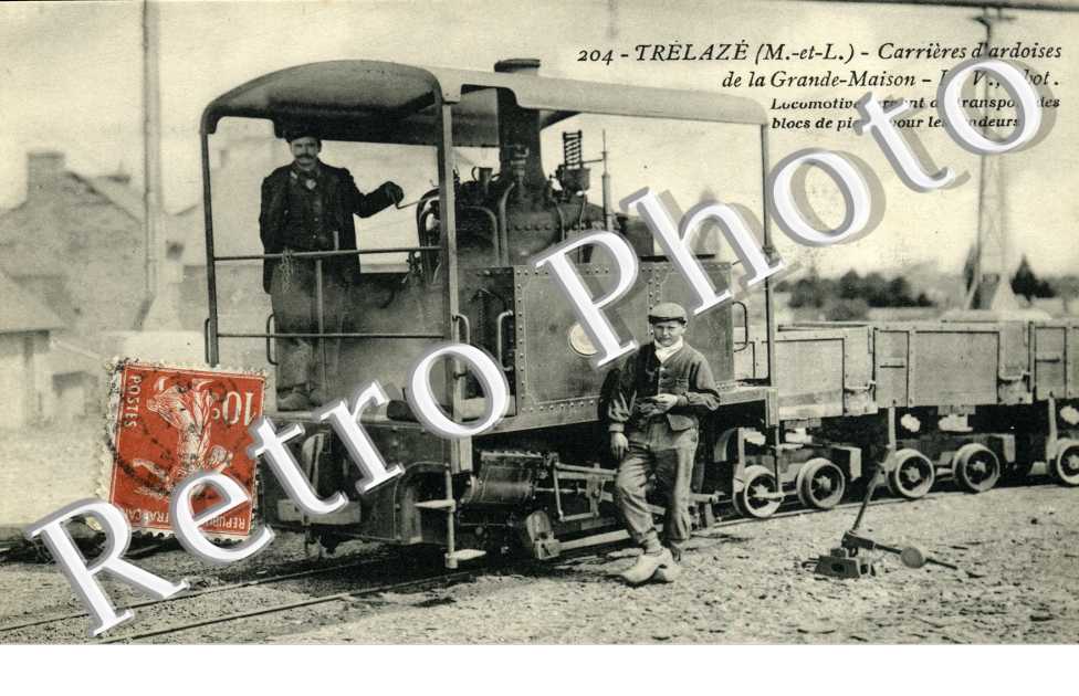 Carrieres d'Ardoises de la Grande Maison  - locomotive servant au transport des blocs de pierre