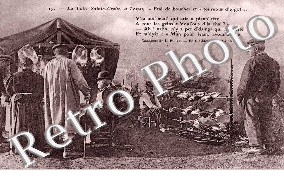 la foire Sainte-Croix, etal de boucher