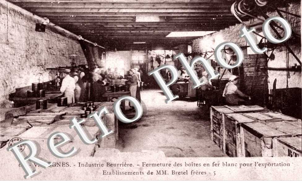 industrie beurriere, fermeture des boites en fer blanc pour l' exportation, MM. Bretel freres
