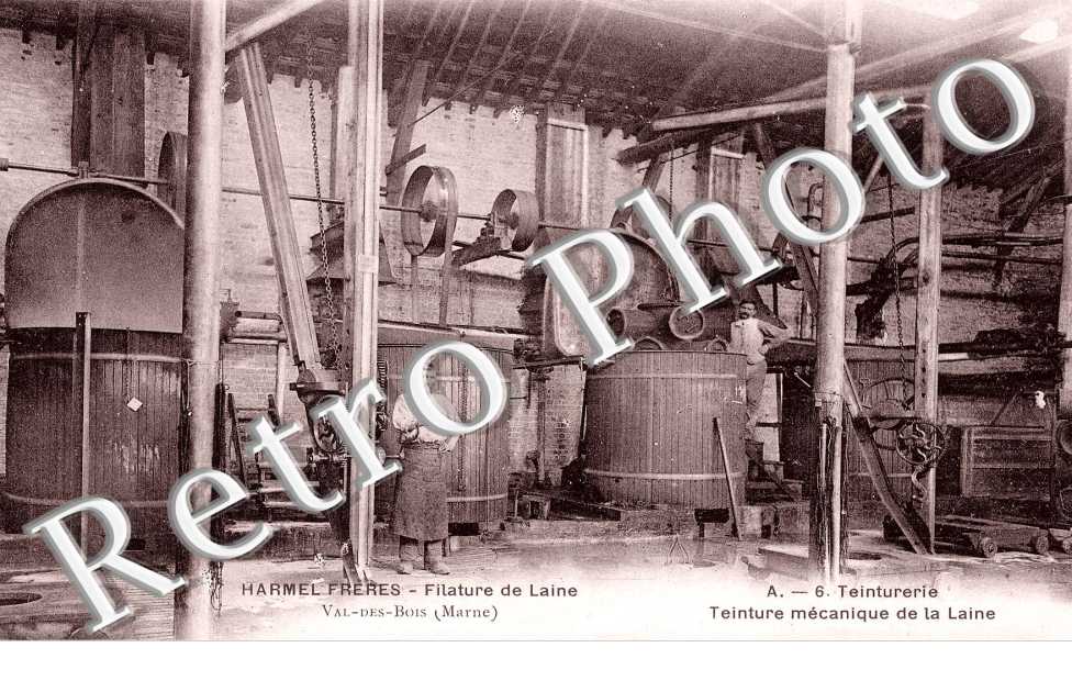 Harmel freres Filature de laine Val-des-Bois Teinturerie mecaniqued e laine