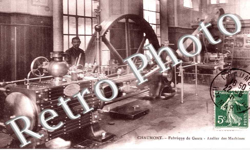 fabrique de gants, atelier des machines