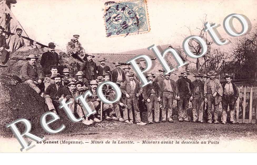 Mines de la Lucette - Mineurs avant la descente au puits