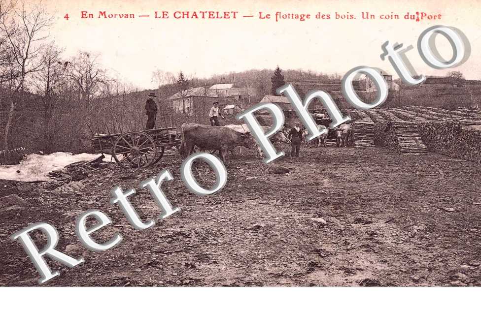 Le Chatelet - le flottage des bois - un coin du port