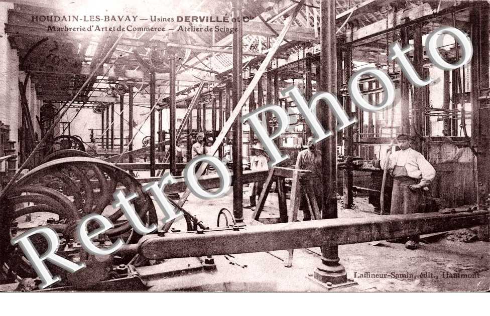 usines Derville et Cie, marbrerie d'art de commerce, atelier de sciage