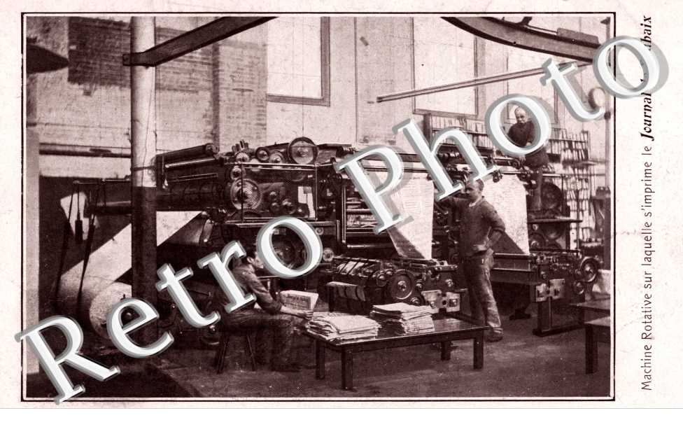 machine rotative sur laquelle s'imprime le journal de Roubaix