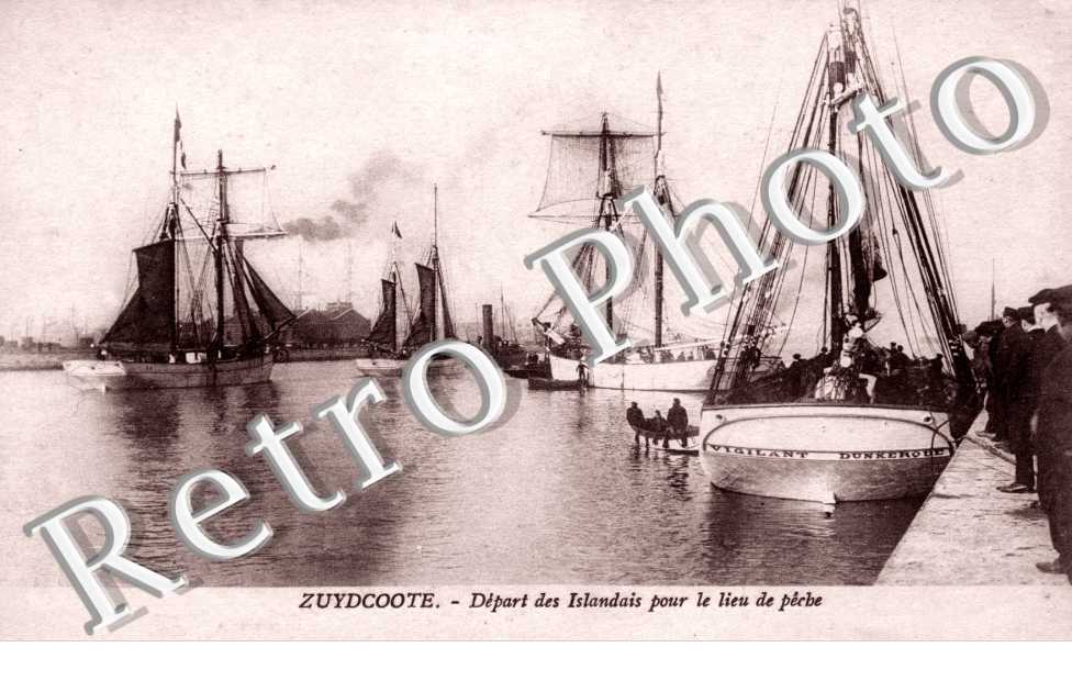 depart des Islandais pour le lieu de peche