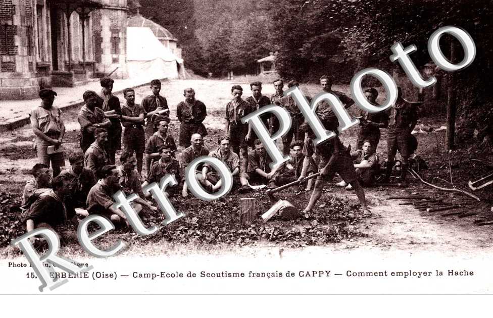 Camp-Ecole de Scoutisme francais de CAPPY comment employer la hache