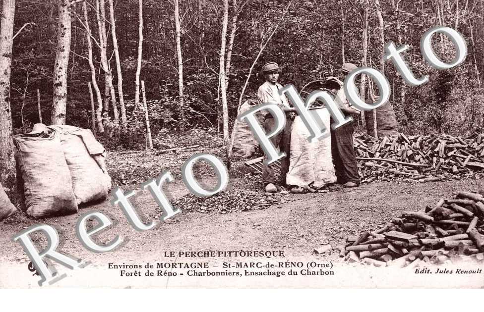 Foret de Reno Charbonniers, ensachage du charbon
