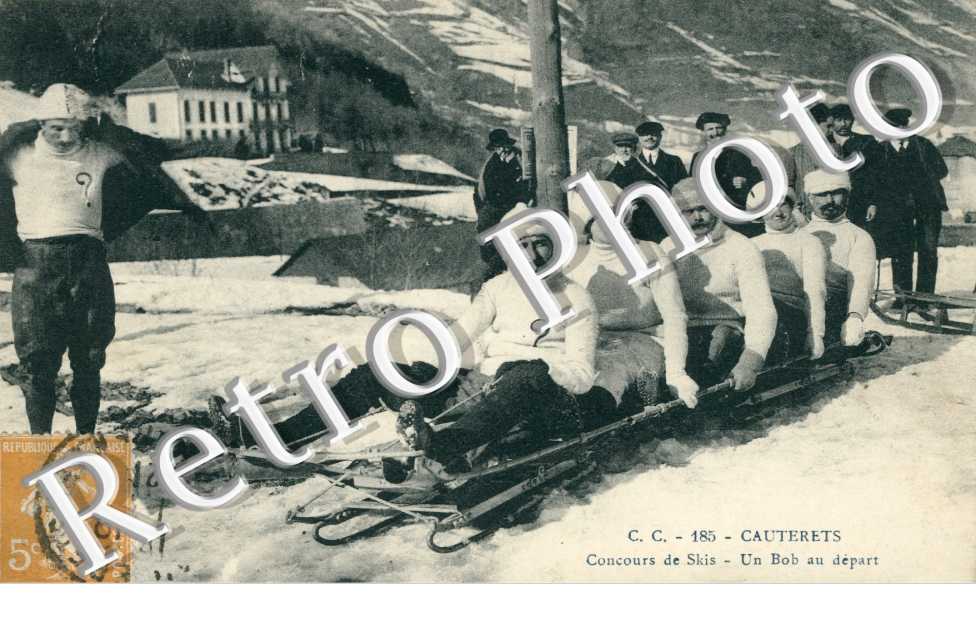 Concours de Skis, un bob au depart