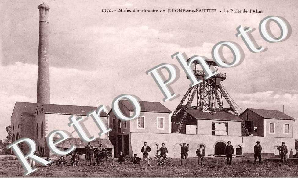 Mine d'anthracite  - Les puits de l'Alma
