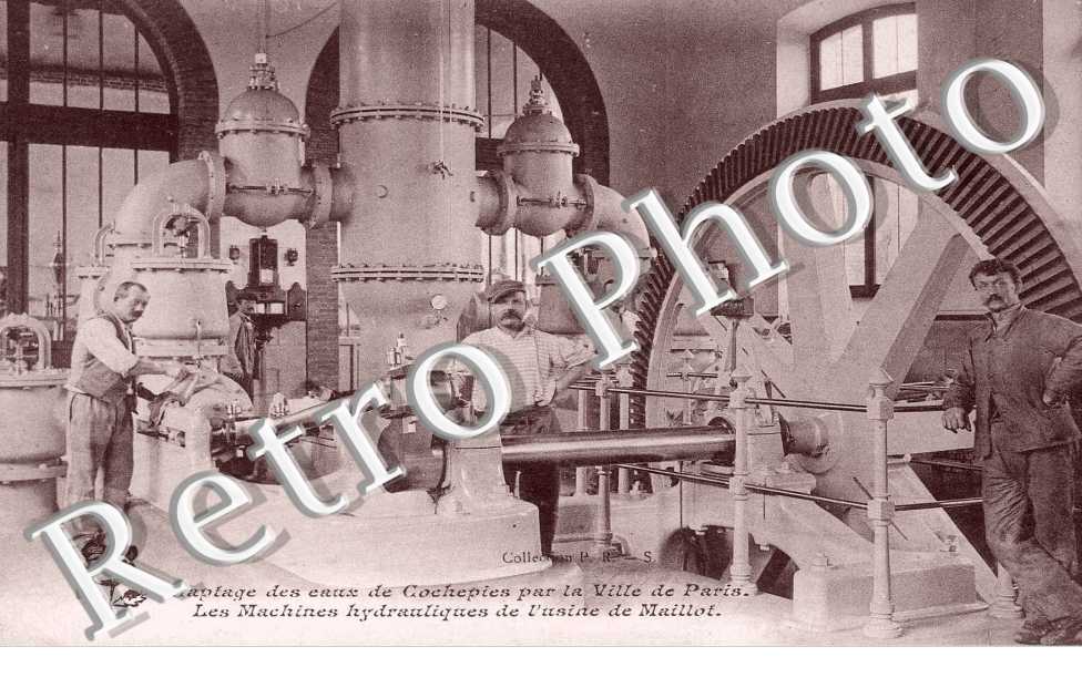 Captage des eaux de Cochepies, les machines Hydrauliques de l'usine de Maillot