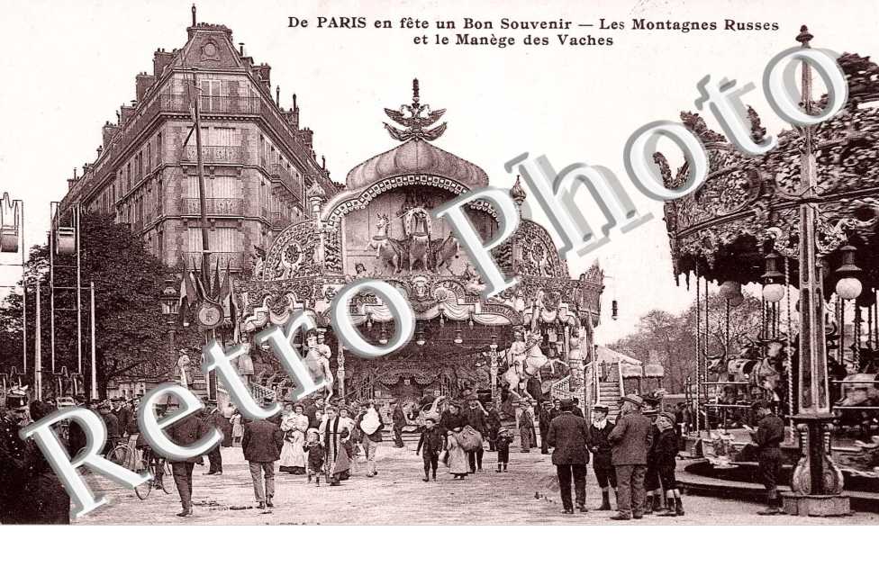 Les Fetes de Paris, les Montagnes Russes et le Manege des Vaches