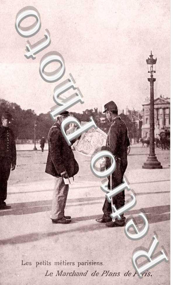 Les petits metiers parisiens Le marchand de Plans de Paris