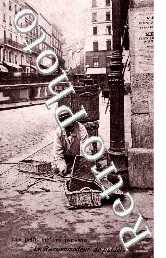 Les petits metiers parisiens Le raccommodeur de paniers