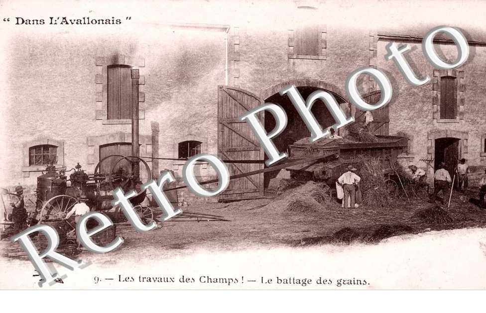 les travaux des champs, la battage des grains