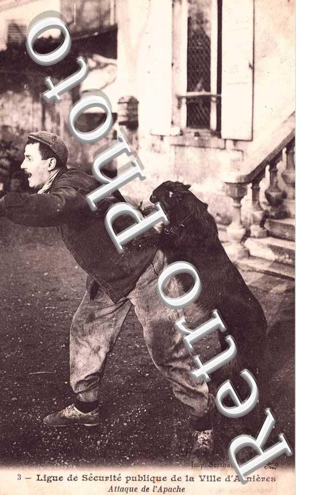 Ligue de securite publique de  la ville d'Asnieres - Attaque de l'Apache